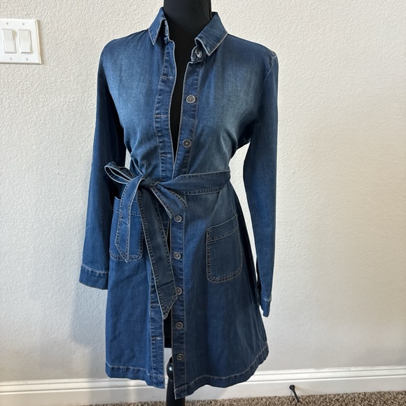 Dresses & Skirts - Denim Button-Down Belted Dress